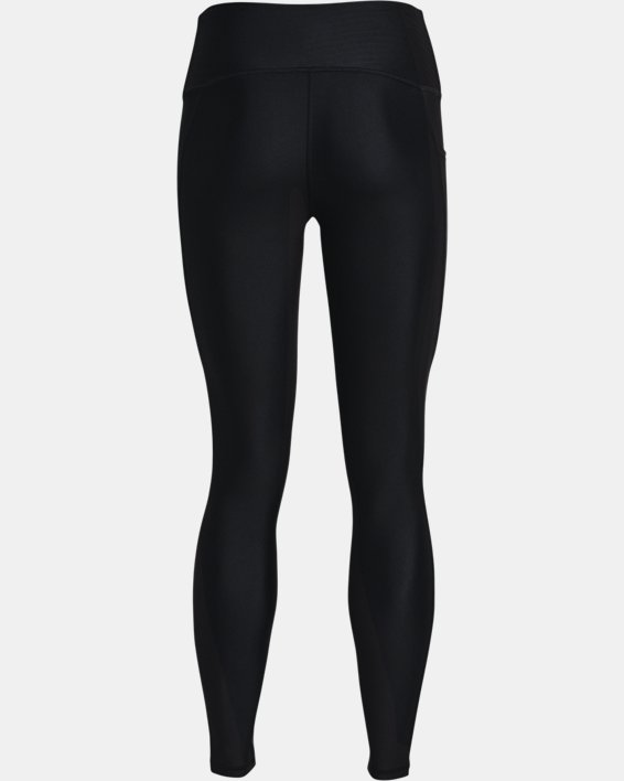 Women's HeatGear® Armour No-Slip Waistband Shine Full-Length Leggings, Black, pdpMainDesktop image number 5